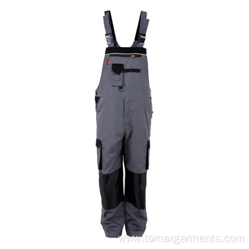 Canvas grey with black Bib Pants